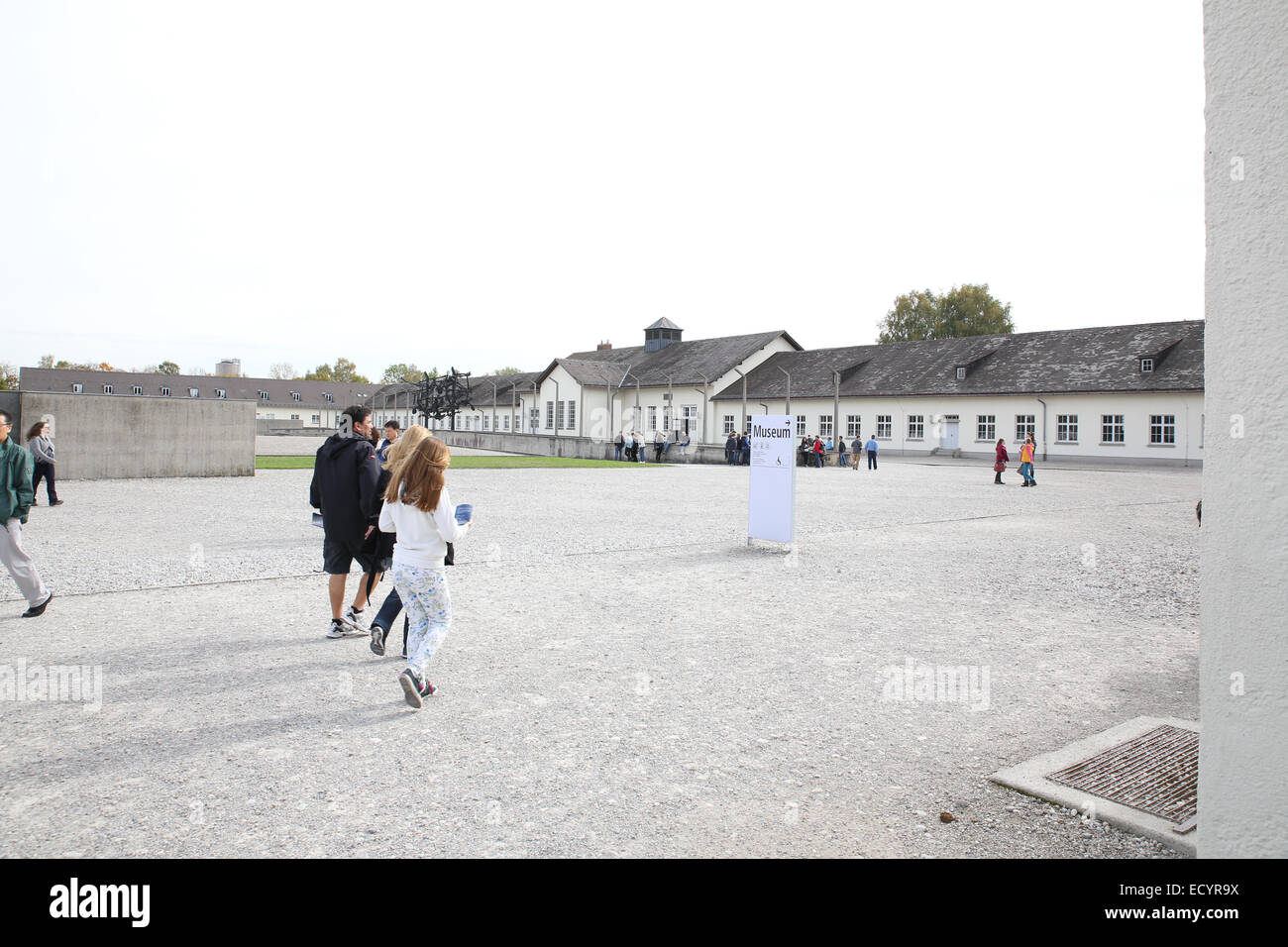 Campo di concentramento di Dachau Edificio della manutenzione Foto Stock