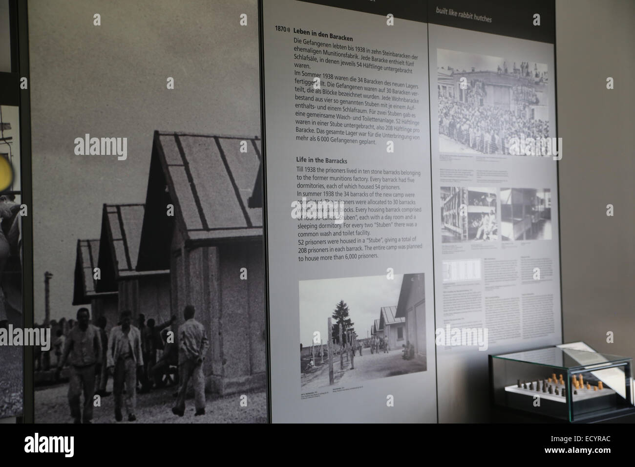Poster interno Dacahu campo di concentramento museum Foto Stock