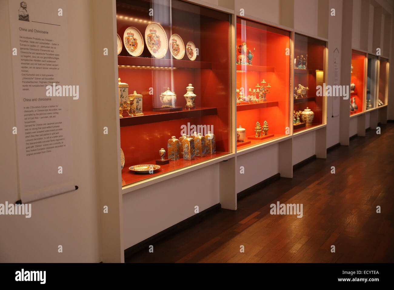 Cina Chinoiserie un brano decorazione display all'interno di Monaco di Baviera Residenz Foto Stock