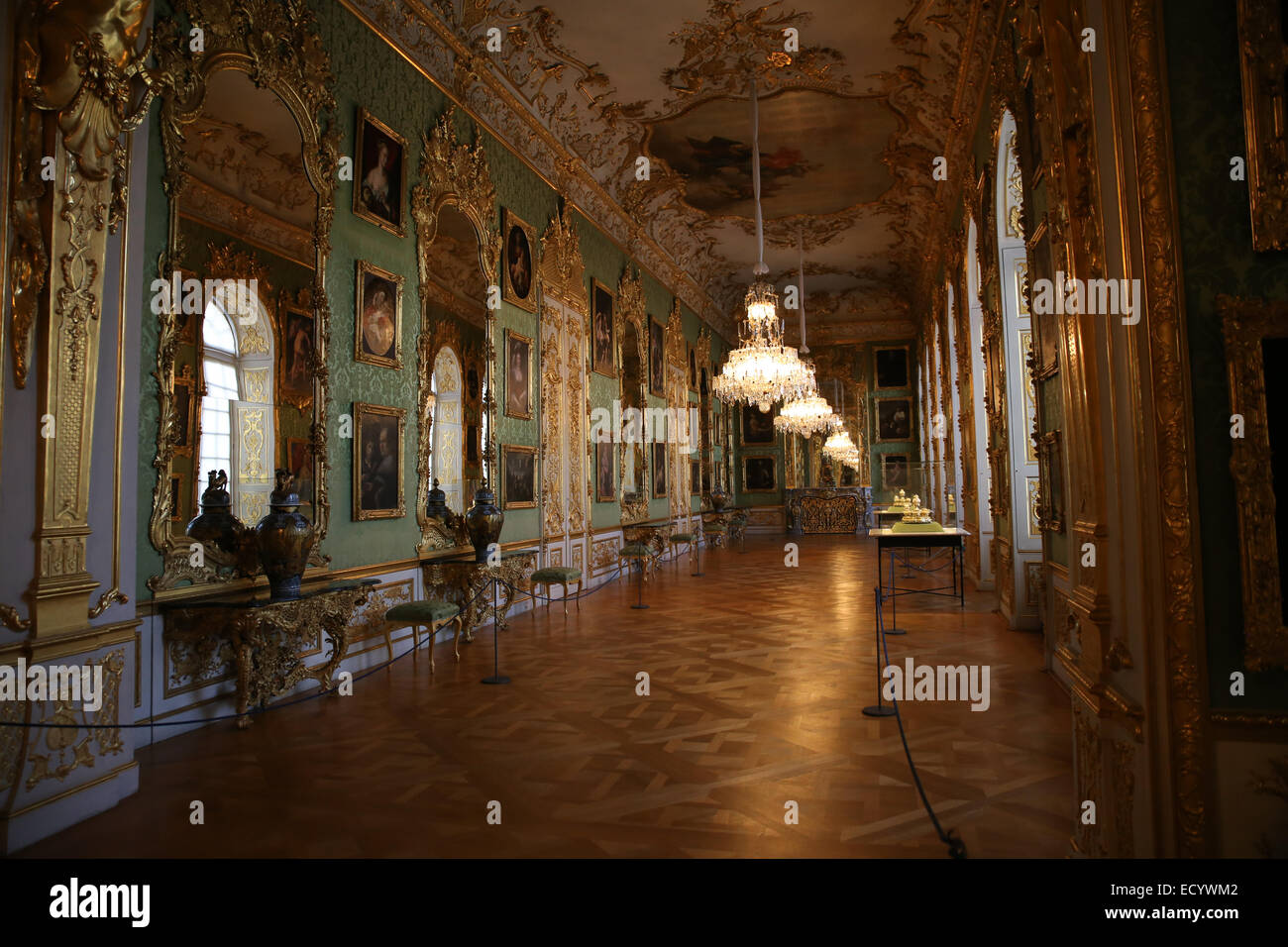 Camera verde Residenz Monaco di Baviera Foto Stock