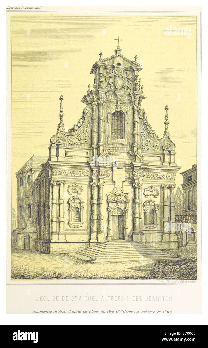 Anche(1860) P309 SCHEDA. 41 L'église de St-Michel autrefois des Jésuites (1650-1666) Foto Stock