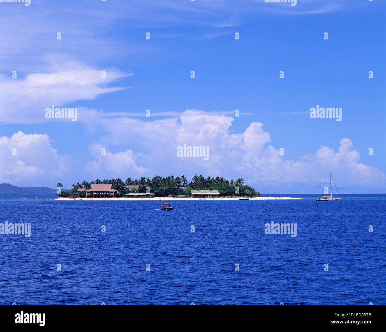 Treasure Island Resort, l'isola del tesoro, Isole della Mamanuca, Viti Levu, Repubblica delle Isole Figi Foto Stock