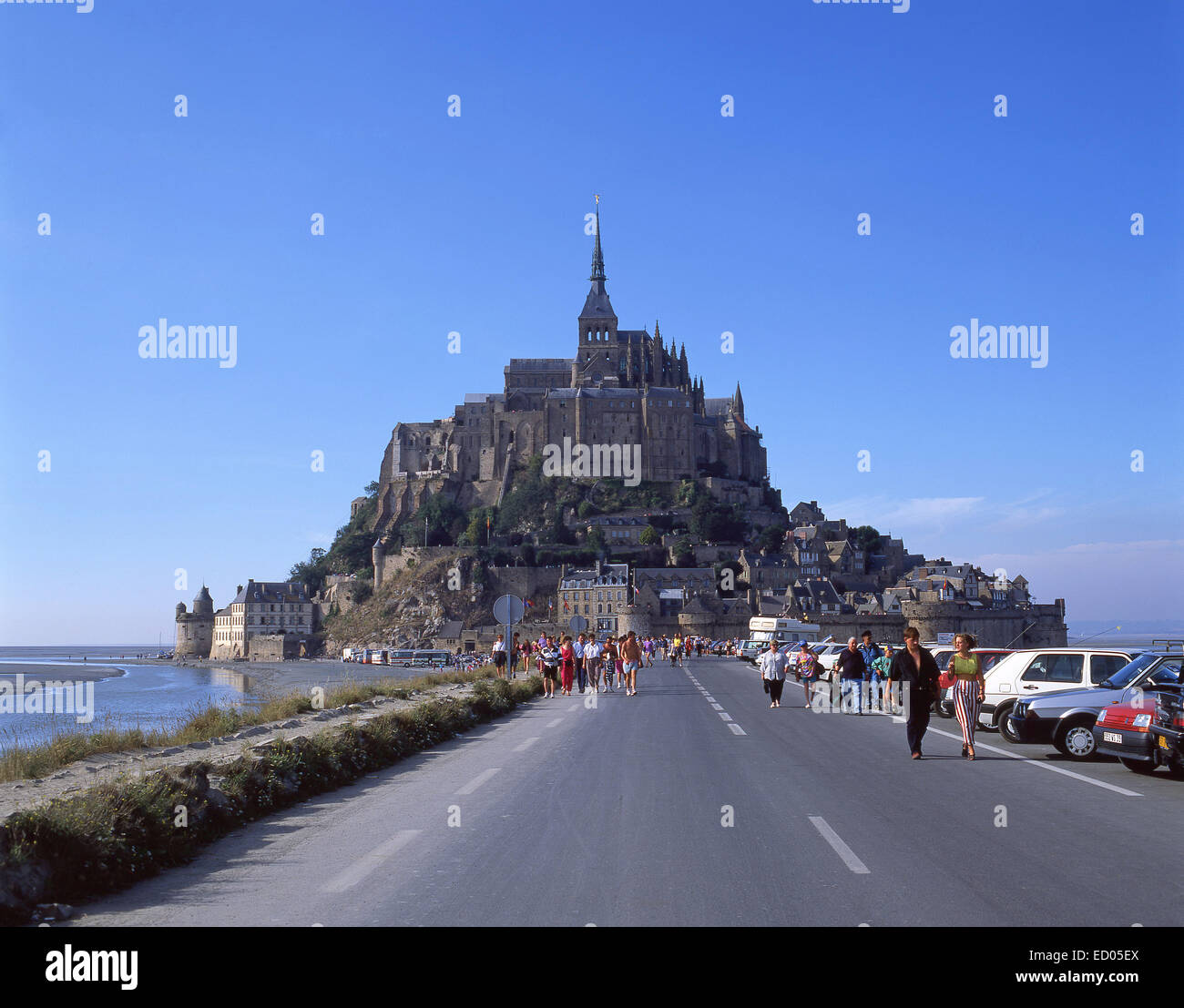 Le Mont Saint Michel (Saint Michael Mount), Manche, regione della Bassa Normandia, Francia Foto Stock