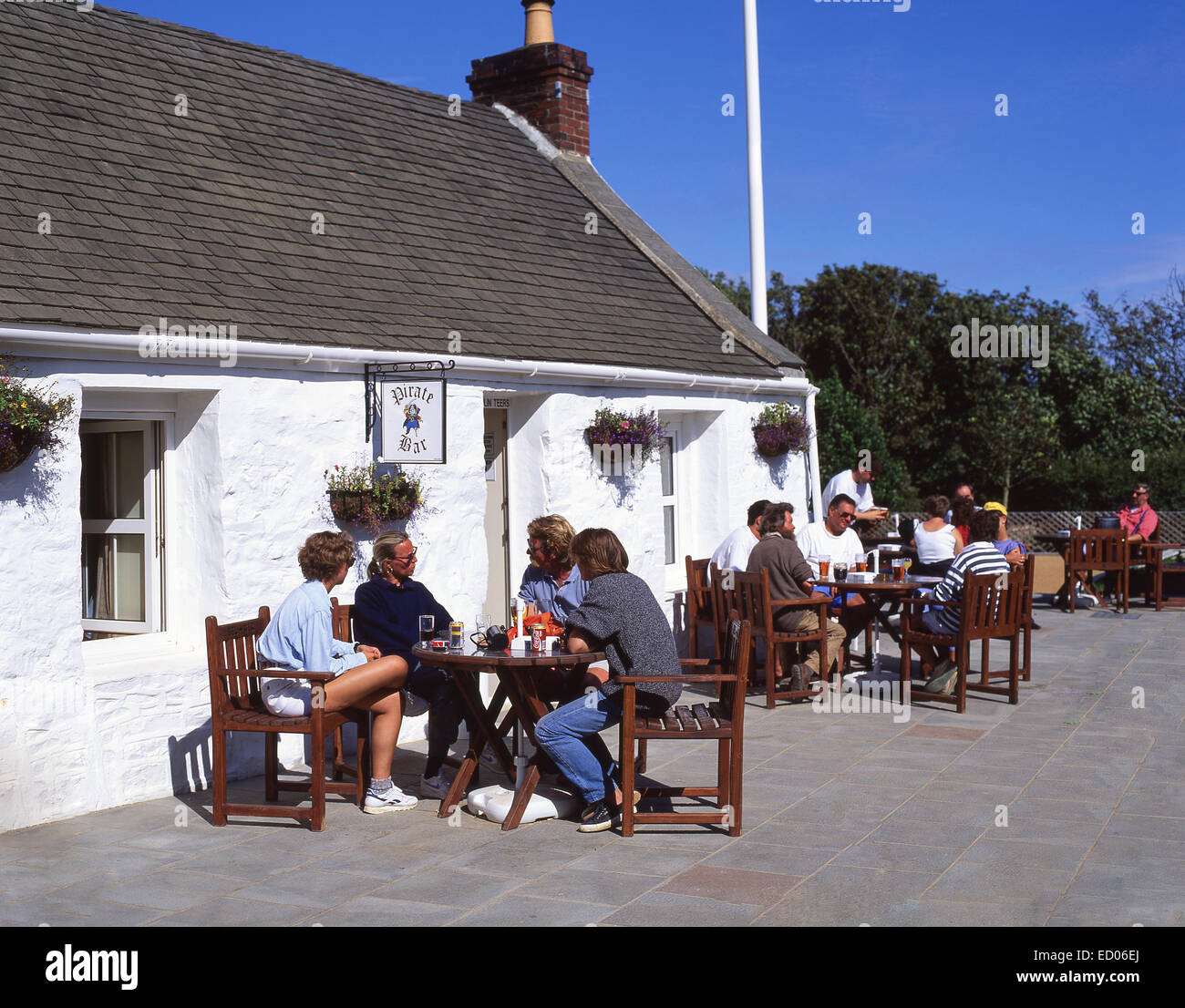 Bar pirata, Bel Air Inn, maggiore Sark, Sark, il Baliato di Guernsey, Isole del Canale Foto Stock