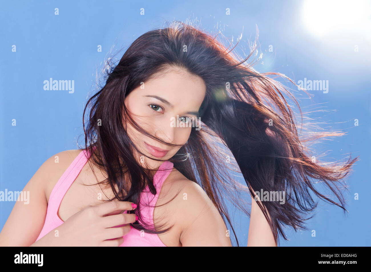 Indian Bellezza Donna glamour Foto Stock