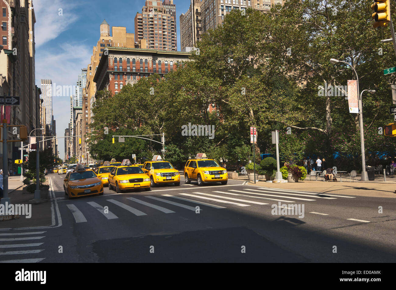 Taxi Manhattan New York STATI UNITI D'AMERICA Foto Stock