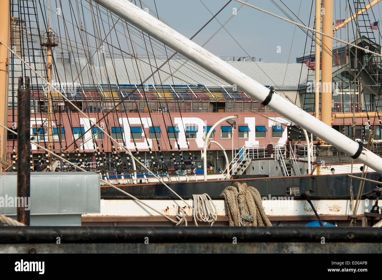 Pier 17 East River Manhattan New York STATI UNITI D'AMERICA Foto Stock