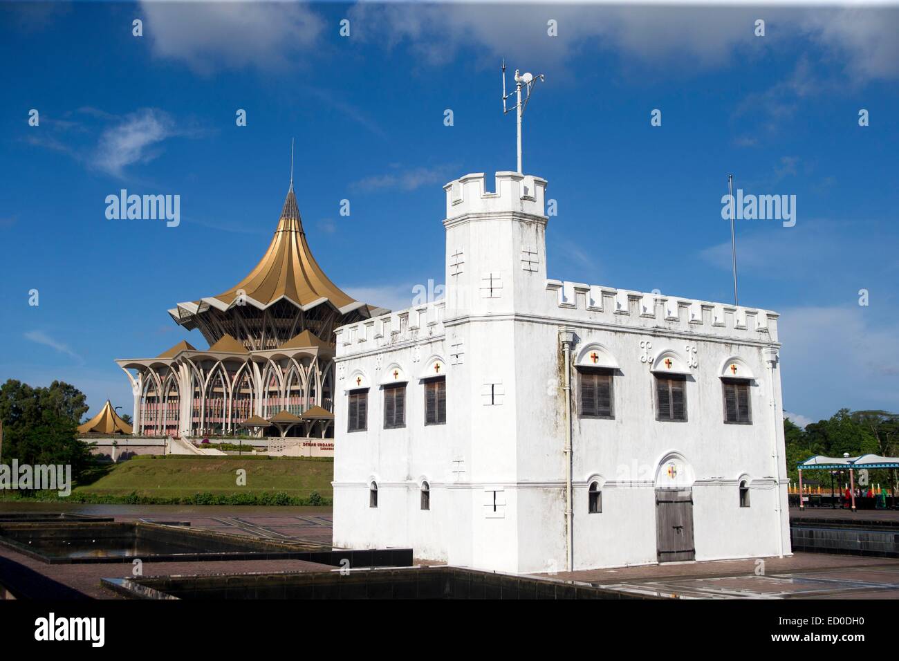 Malaysia, stato di Sarawak, la vecchia prigione Foto Stock