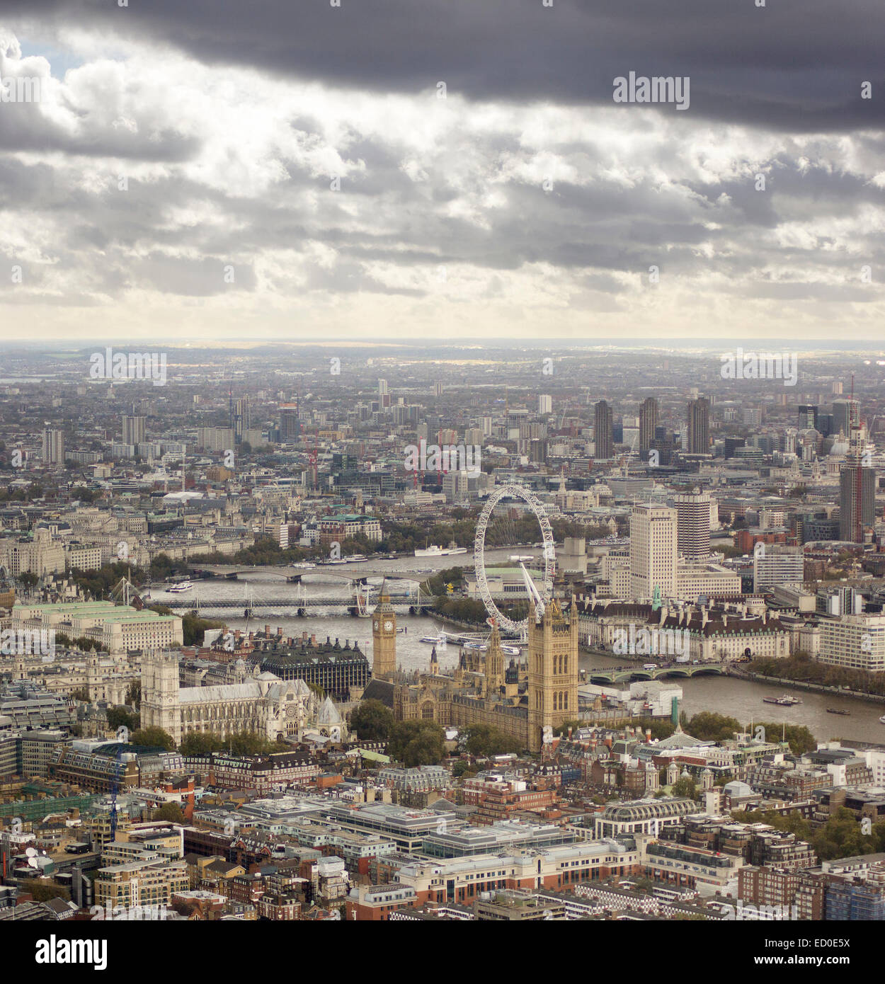 Regno Unito, Inghilterra, Londra, veduta aerea della città Foto Stock