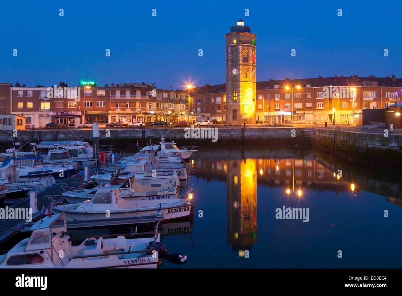 Francia, Nord, Dunkerque, Leughenaer torre o bugiardo torre del XV secolo Foto Stock