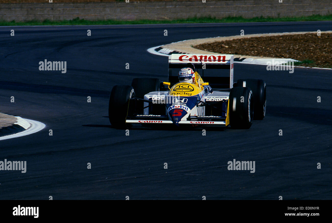 Williams FW11B Nigel Mansell, vincitore 1987 British Grand Prix. Foto Stock