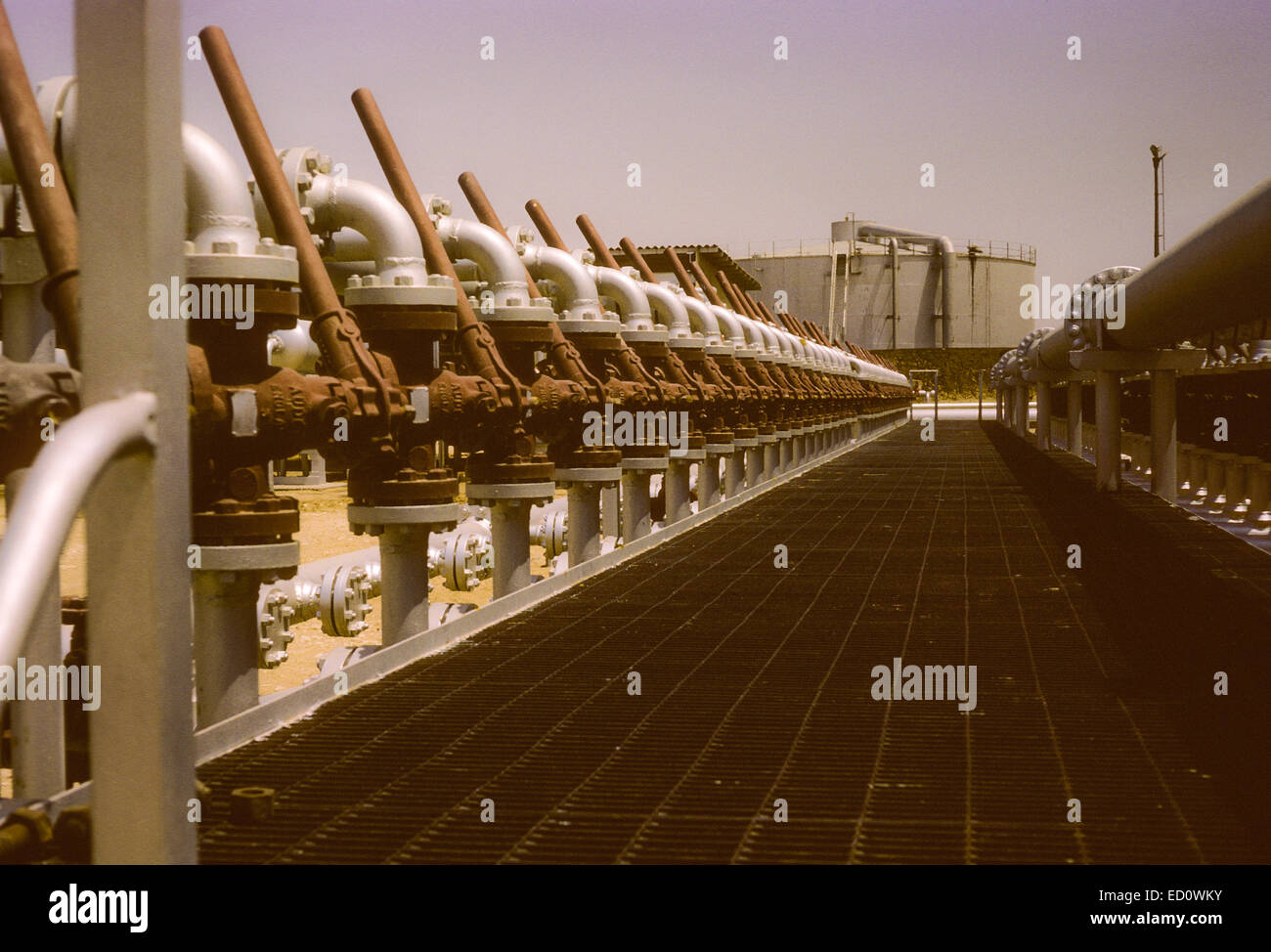 Kuwait Novembre 1966. Kuwait Oil Company impianto di raccolta. Ahmadi. Foto Stock