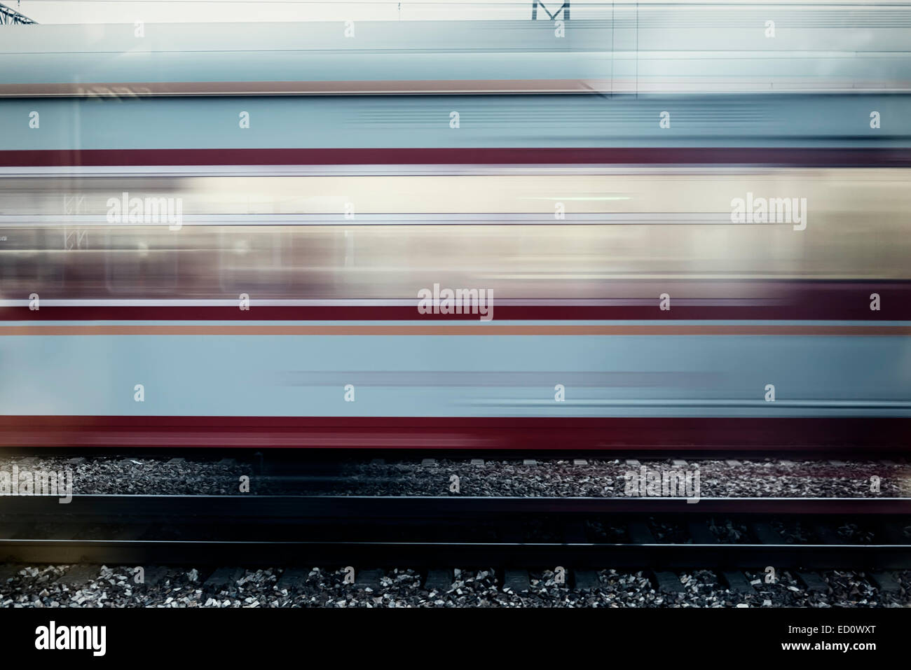 Movimento del treno con motion blur effetto, Cina Foto Stock