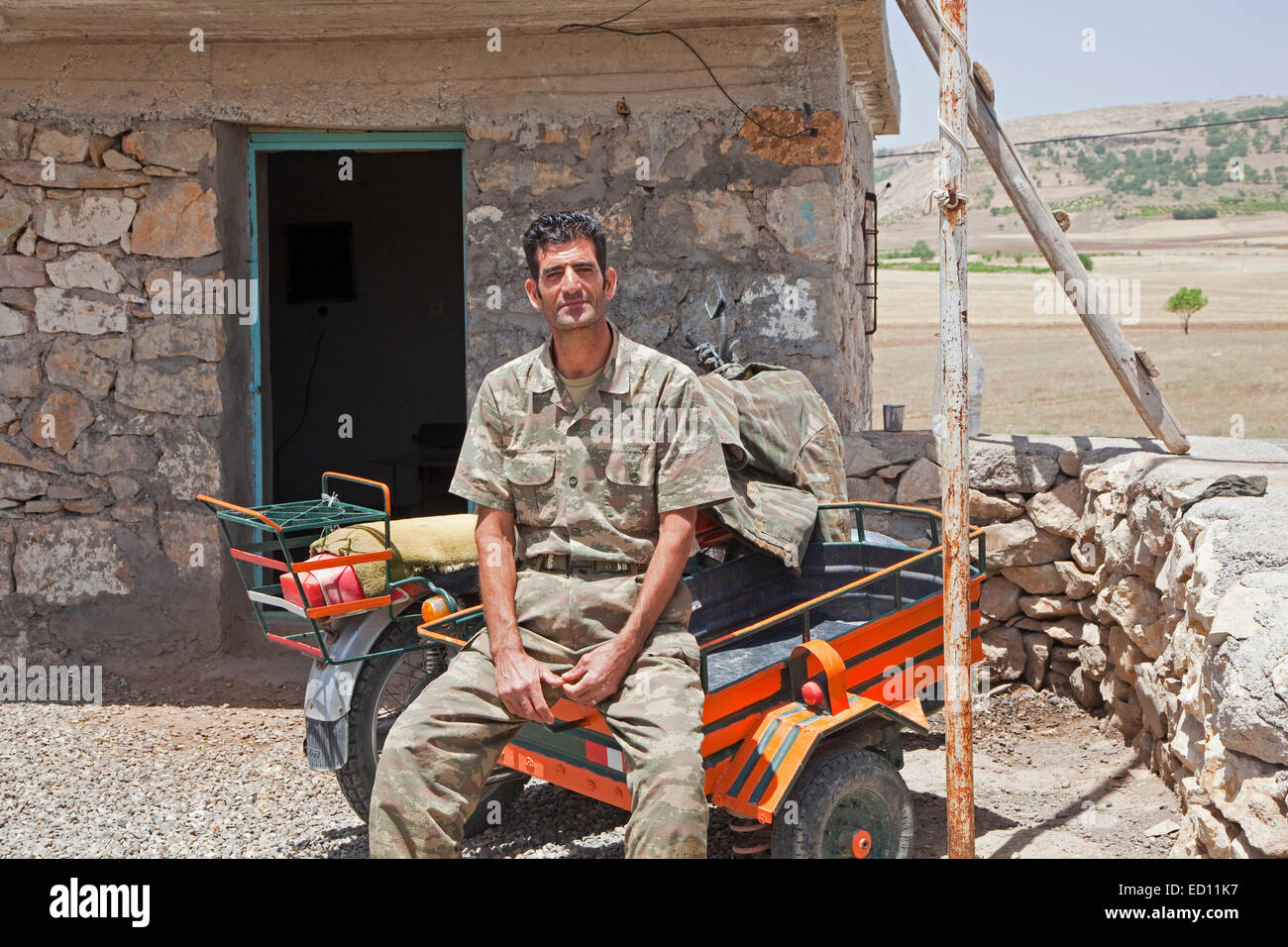 Soldato in Kurdistan turco, Turchia Foto Stock