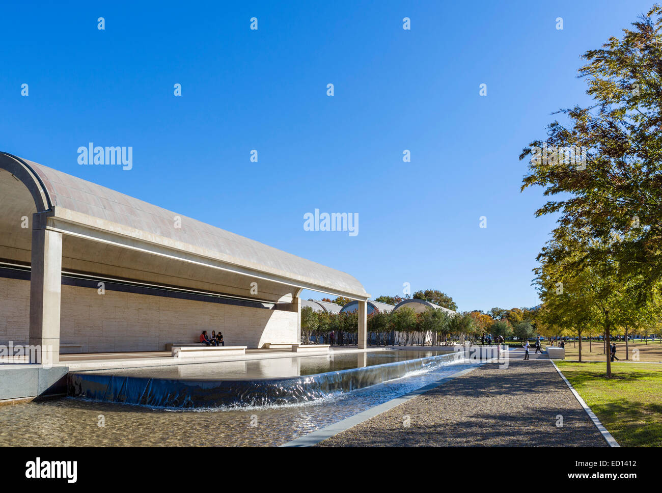 Kimbell Art Museum, progettato dall'architetto Luigi I Kahn, Fort Worth, Texas, Stati Uniti d'America Foto Stock