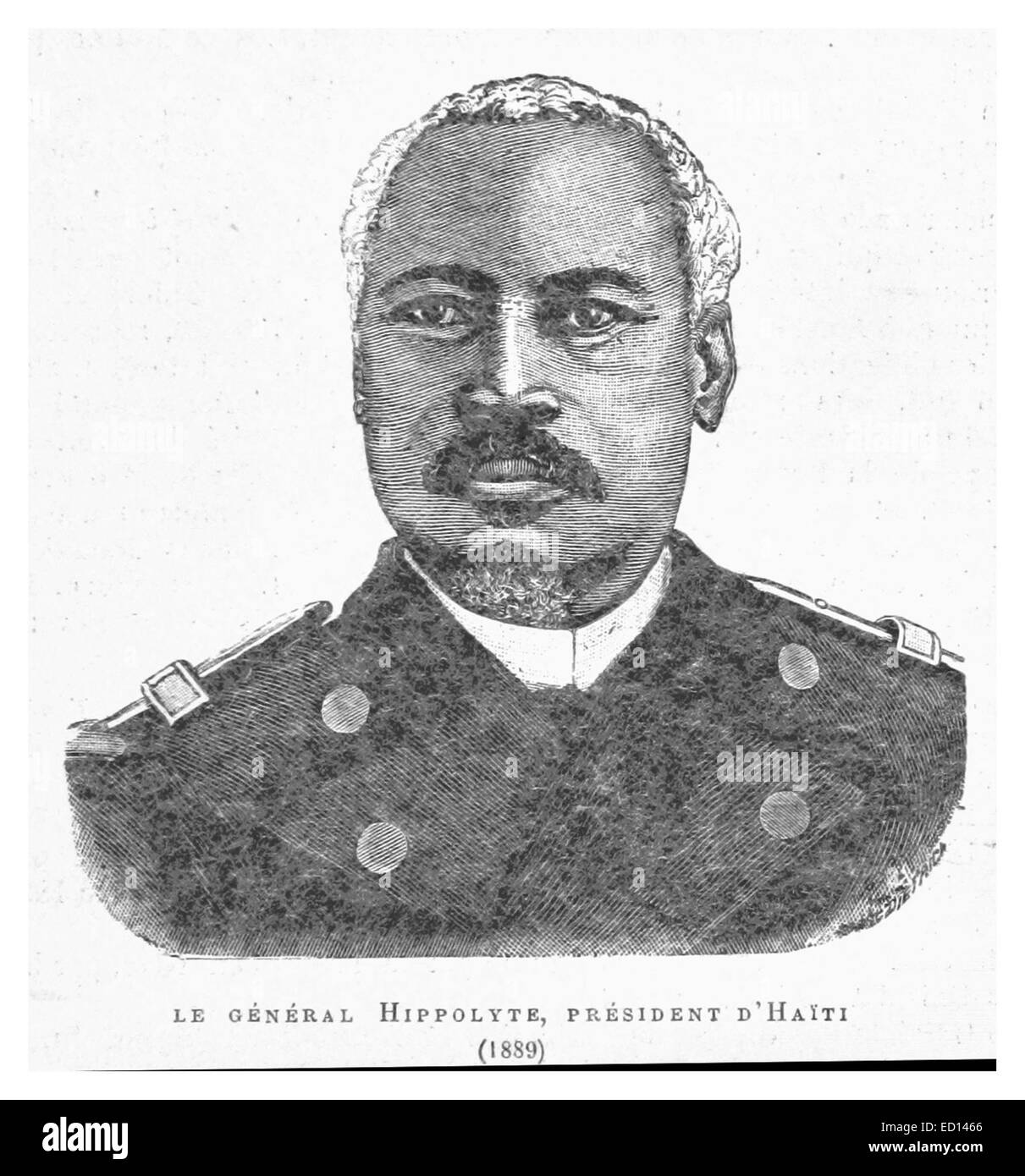 Le General Hippolyte (Presidente d'Haiti 1889) Foto Stock