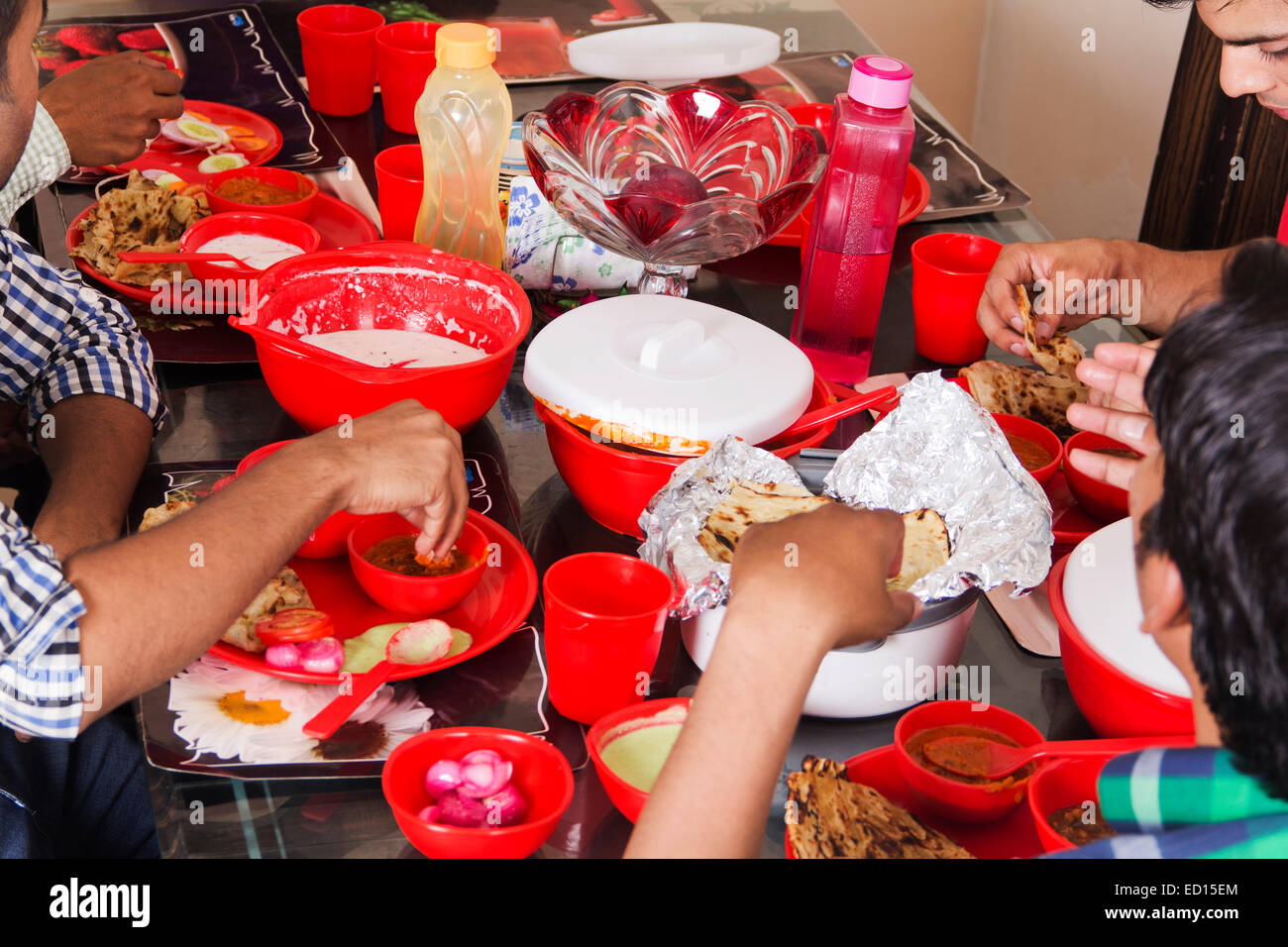 Indian sala da pranzo e cena Foto Stock