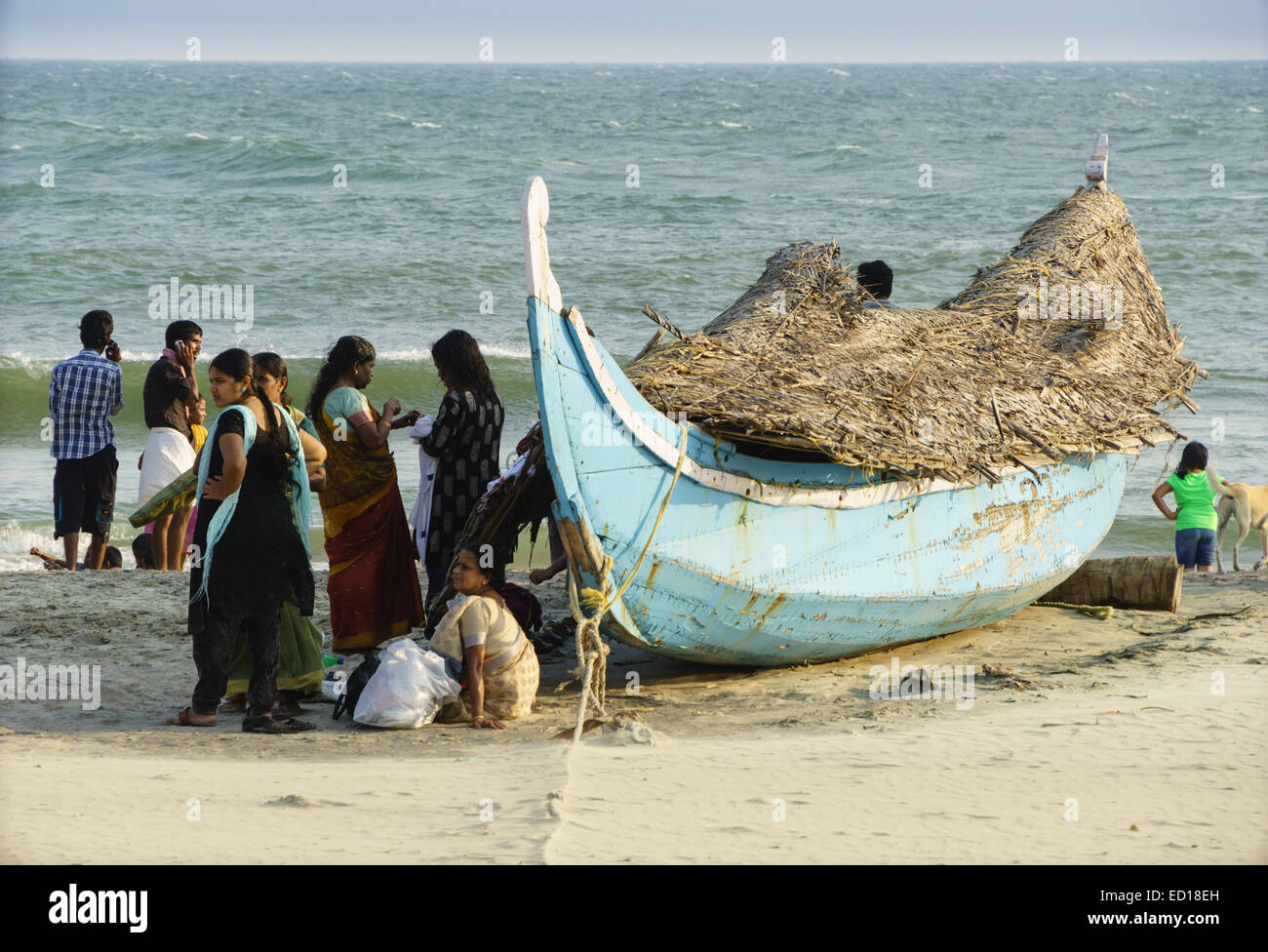 Il Kerala, India - Kovalam. Dalla spiaggia del Faro. Foto Stock