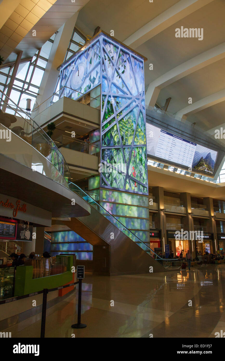 Tom Bradley International Terminal a LAX, Los Angeles, California. Foto Stock