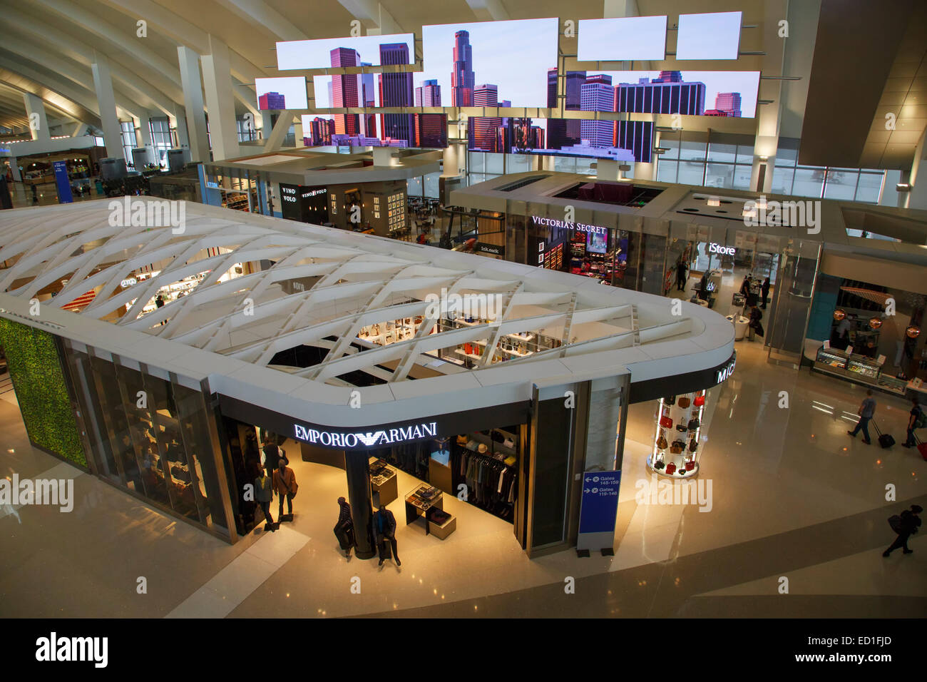 Tom Bradley International Terminal a LAX, Los Angeles, California. Foto Stock