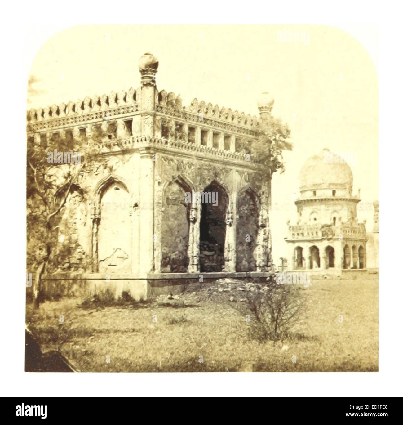 La saldatura 1862 in India PG034 (004 tombe degli antichi re di Golconda. No. 3) Foto Stock