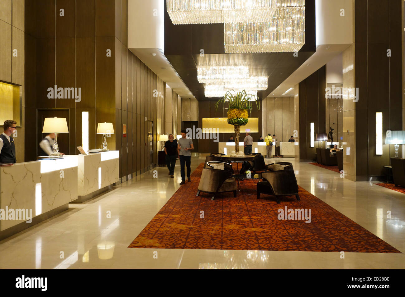 La lobby dell'hotel Eastin, reception, Bangkok, Asia Thailandia. Foto Stock