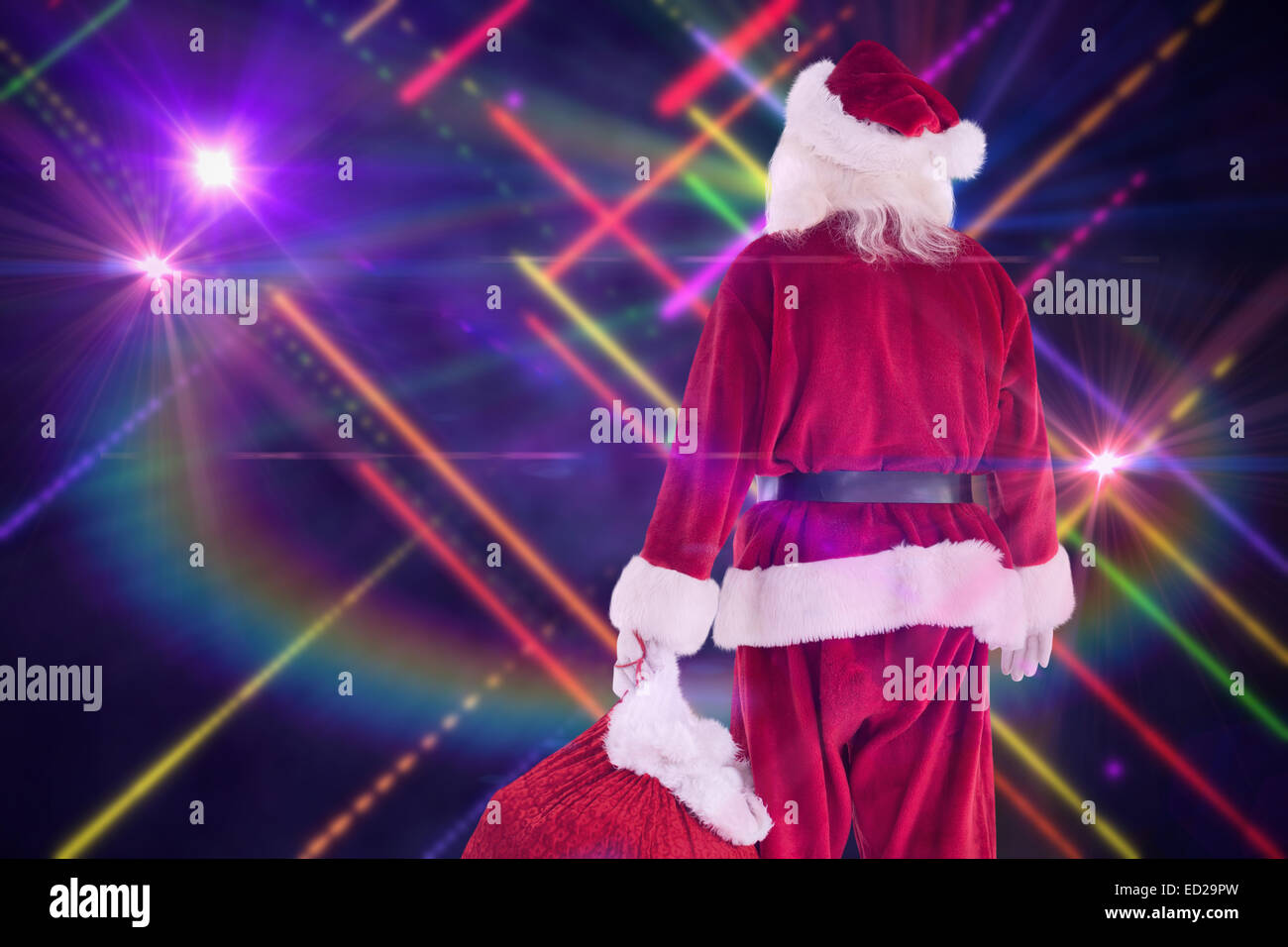 Immagine composita della santa che trasportano il sacco di doni Foto Stock