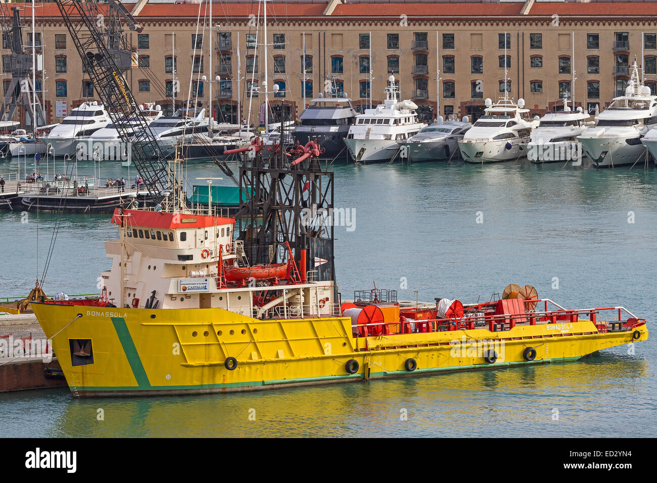 Fornitura nave Bonassola Italia Foto Stock