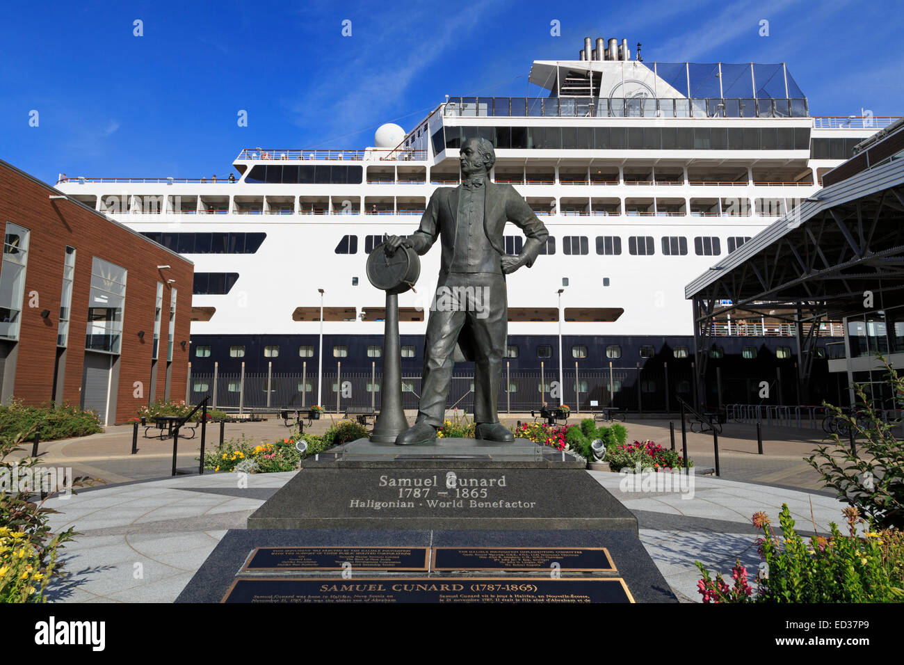 Statua di Samuel Cunard, Halifax, Nova Scotia, Canada Foto Stock
