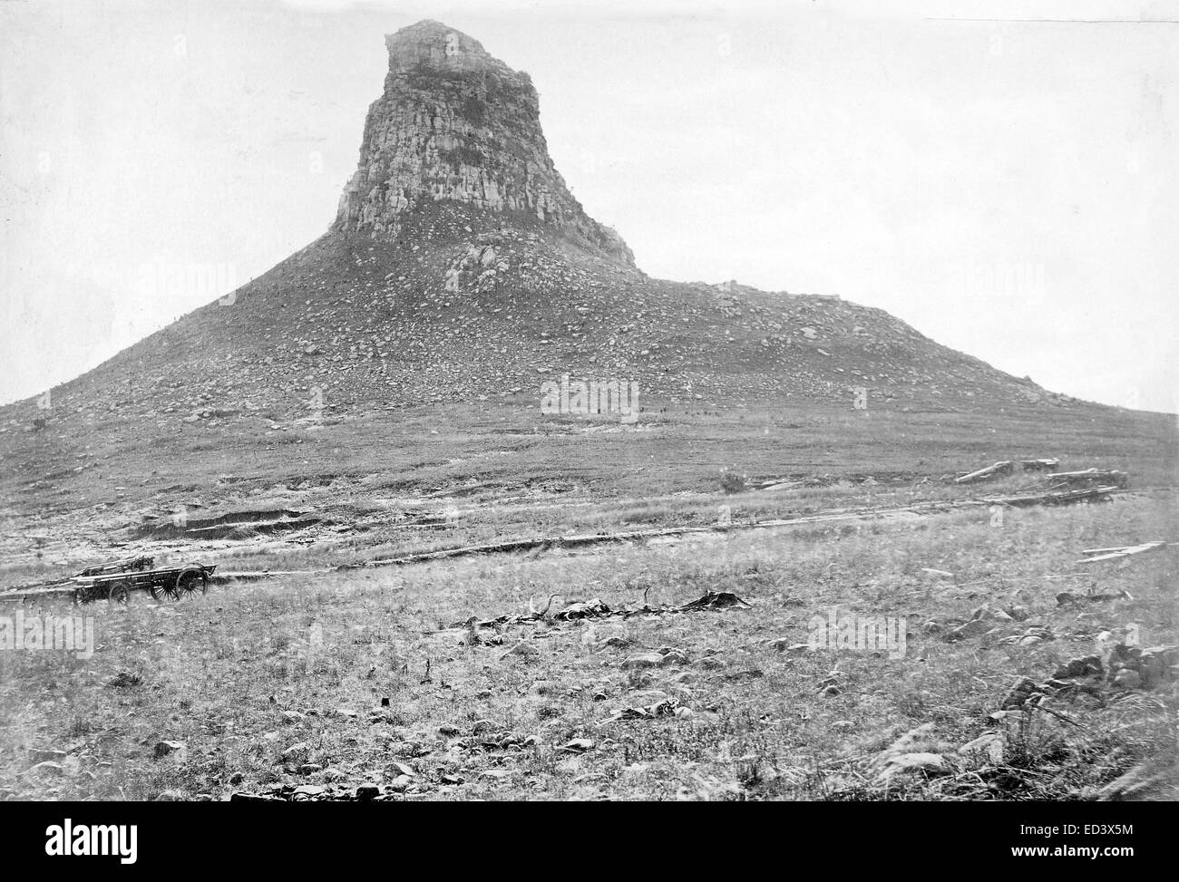 Campo di Battaglia di Isandlwana poco dopo la famosa battaglia Foto Stock