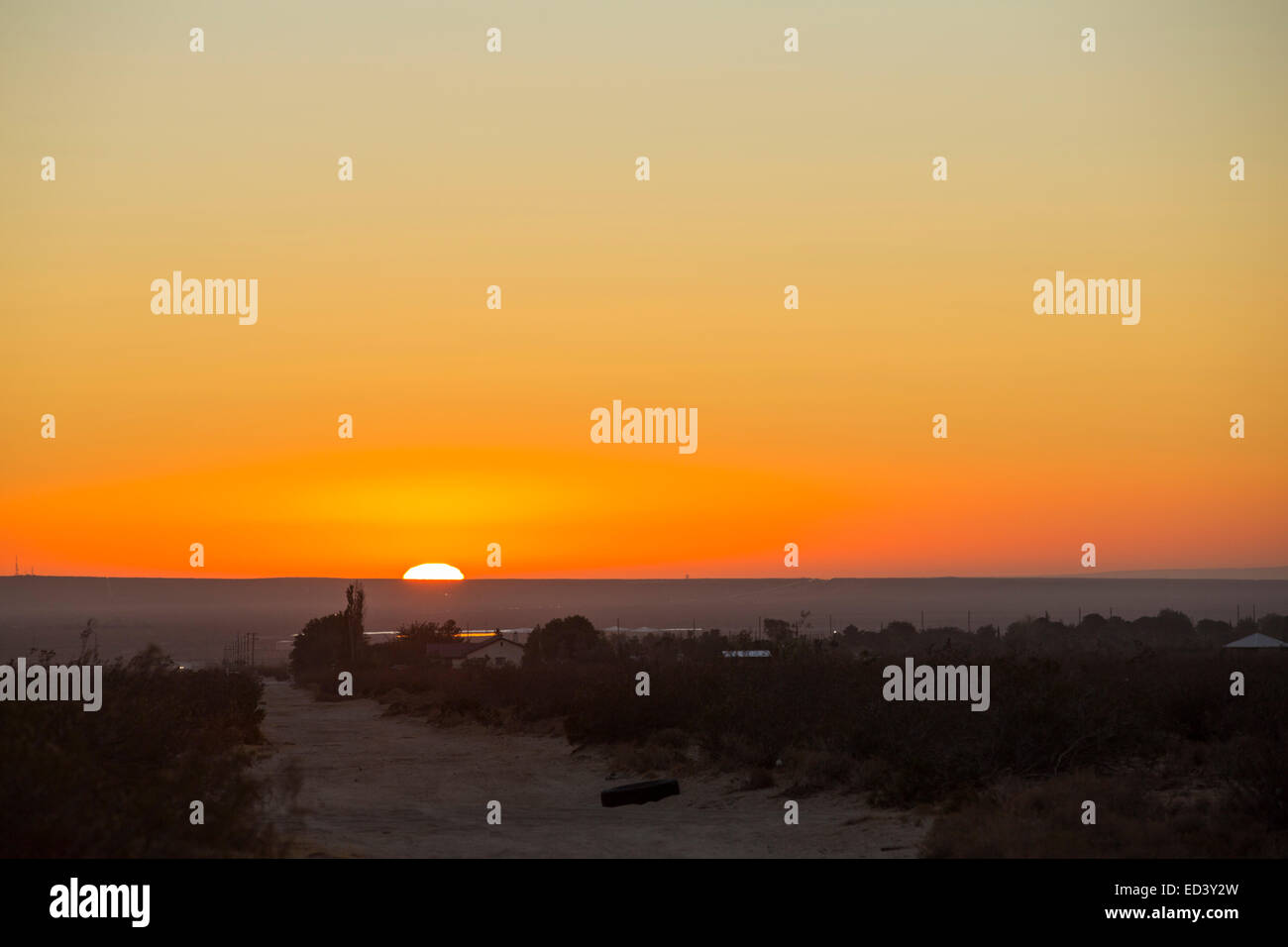 Sunrise over Mojave, California, Stati Uniti d'America. Foto Stock