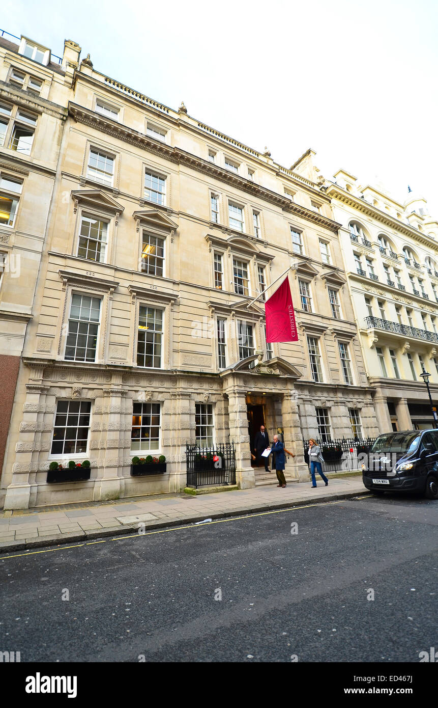 Casa d'aste Christie's sede centrale globale in King Street, Londra SW1. I mondi più antica arte banditore. Foto Stock