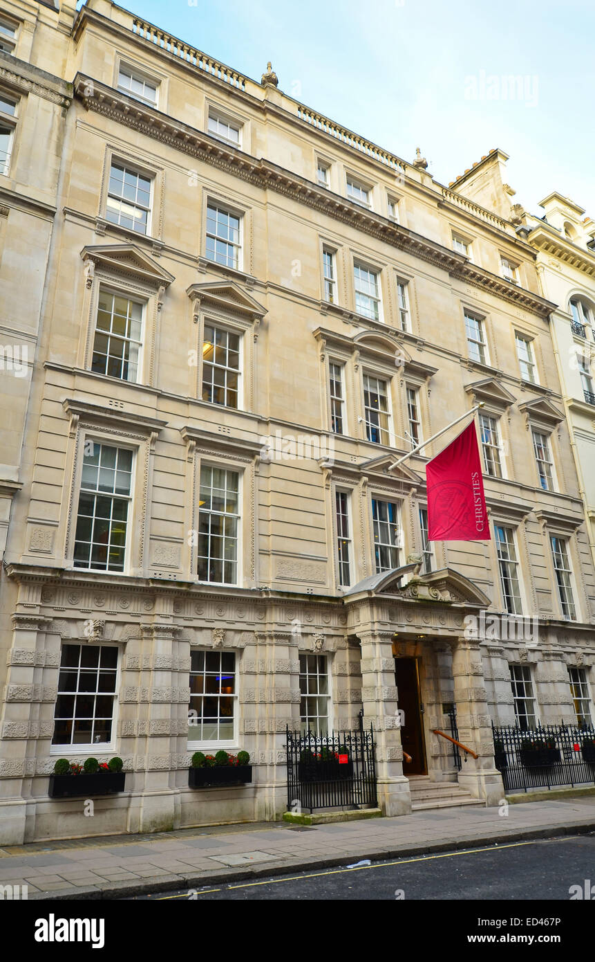 Casa d'aste Christie's sede centrale globale in King Street, Londra SW1. I mondi più antica arte banditore. Foto Stock