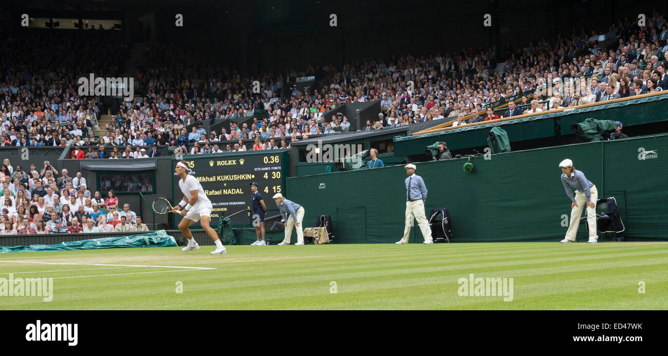 28.06.2014. Il torneo di Wimbledon Tennis Championships 2014 tenutosi presso il All England Lawn Tennis e Croquet Club di Londra, Inghilterra, Regno Unito. Foto Stock