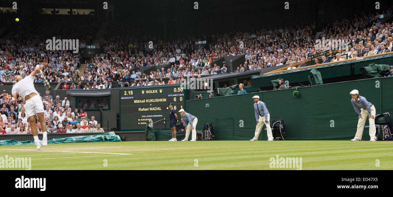 28.06.2014. Il torneo di Wimbledon Tennis Championships 2014 tenutosi presso il All England Lawn Tennis e Croquet Club di Londra, Inghilterra, Regno Unito. Foto Stock