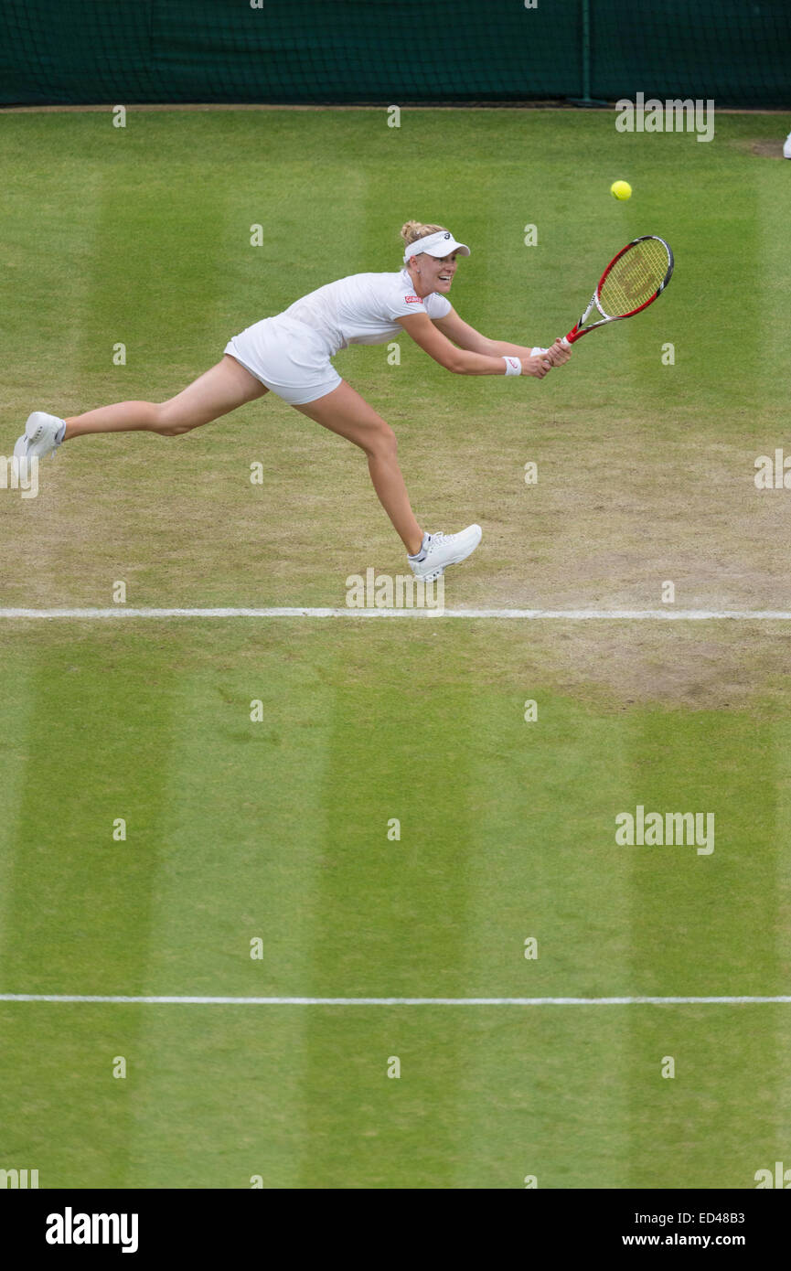 28.06.2014. Il torneo di Wimbledon Tennis Championships 2014 tenutosi presso il All England Lawn Tennis e Croquet Club di Londra, Inghilterra, Regno Unito. Foto Stock