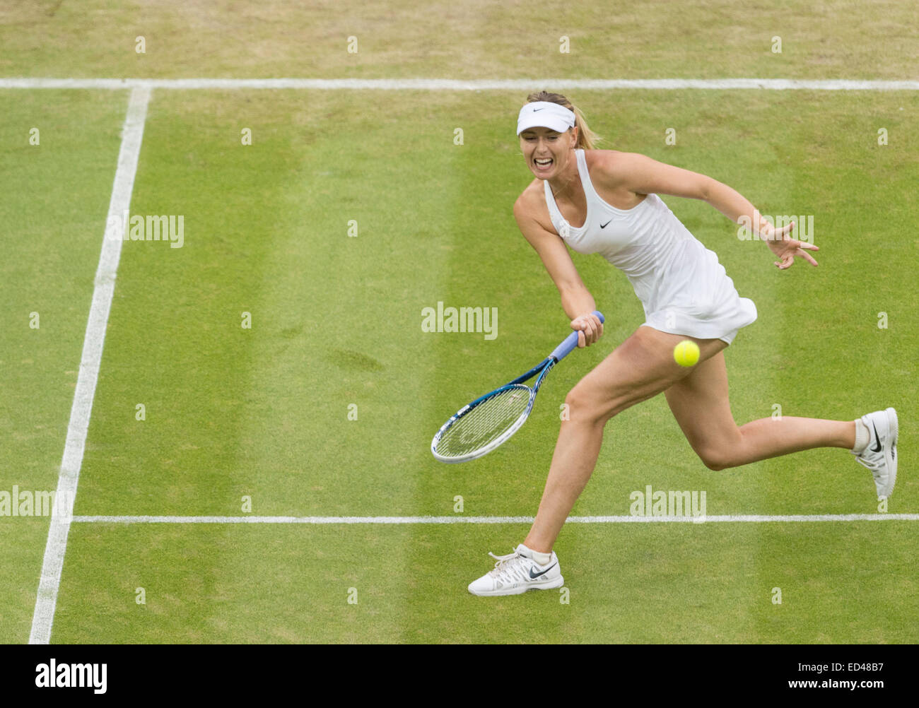 28.06.2014. Il torneo di Wimbledon Tennis Championships 2014 tenutosi presso il All England Lawn Tennis e Croquet Club di Londra, Inghilterra, Regno Unito. Foto Stock