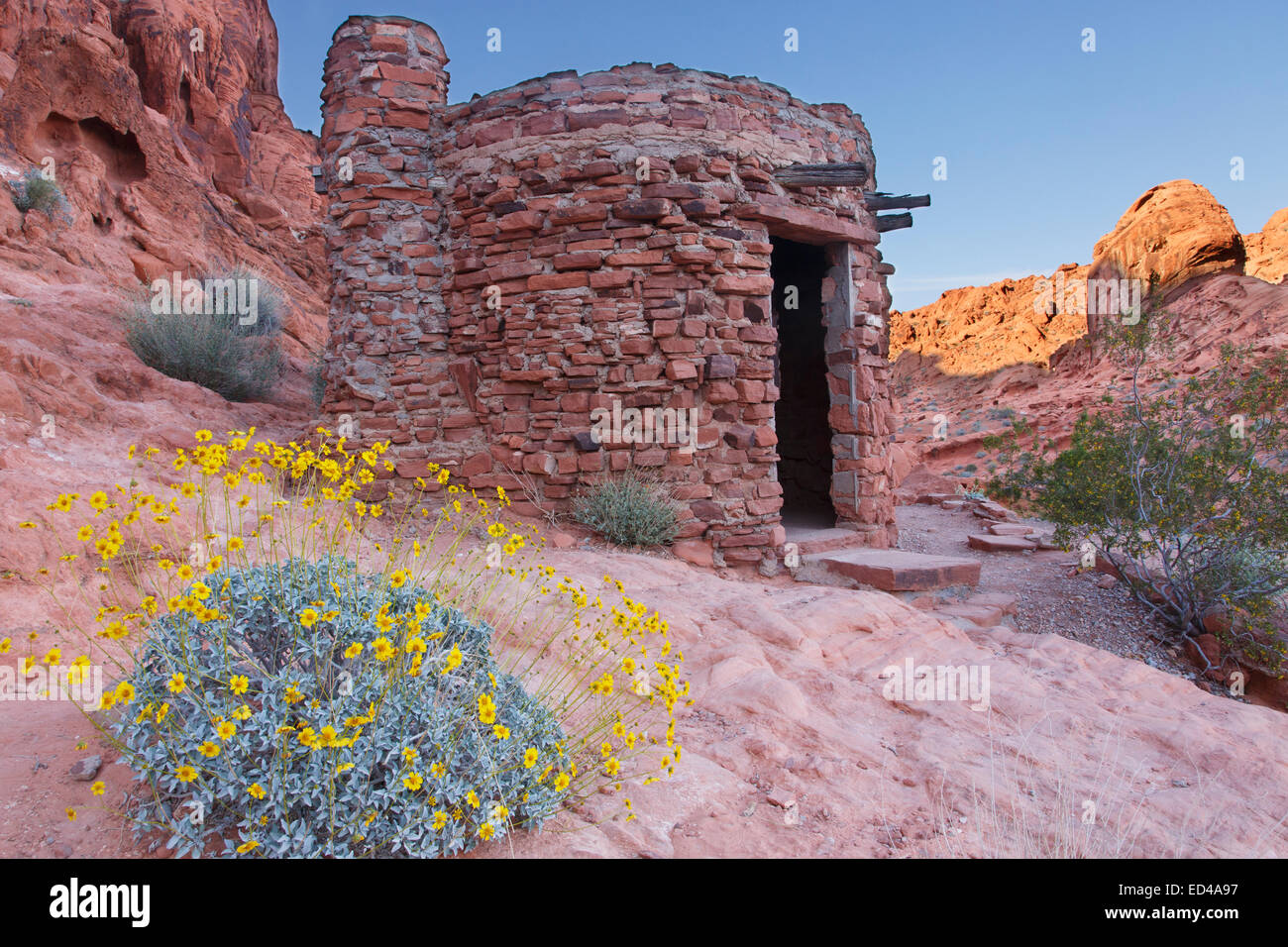 Le cabine della Valle di Fire State Park, vicino a Las Vegas, Nevada. Foto Stock