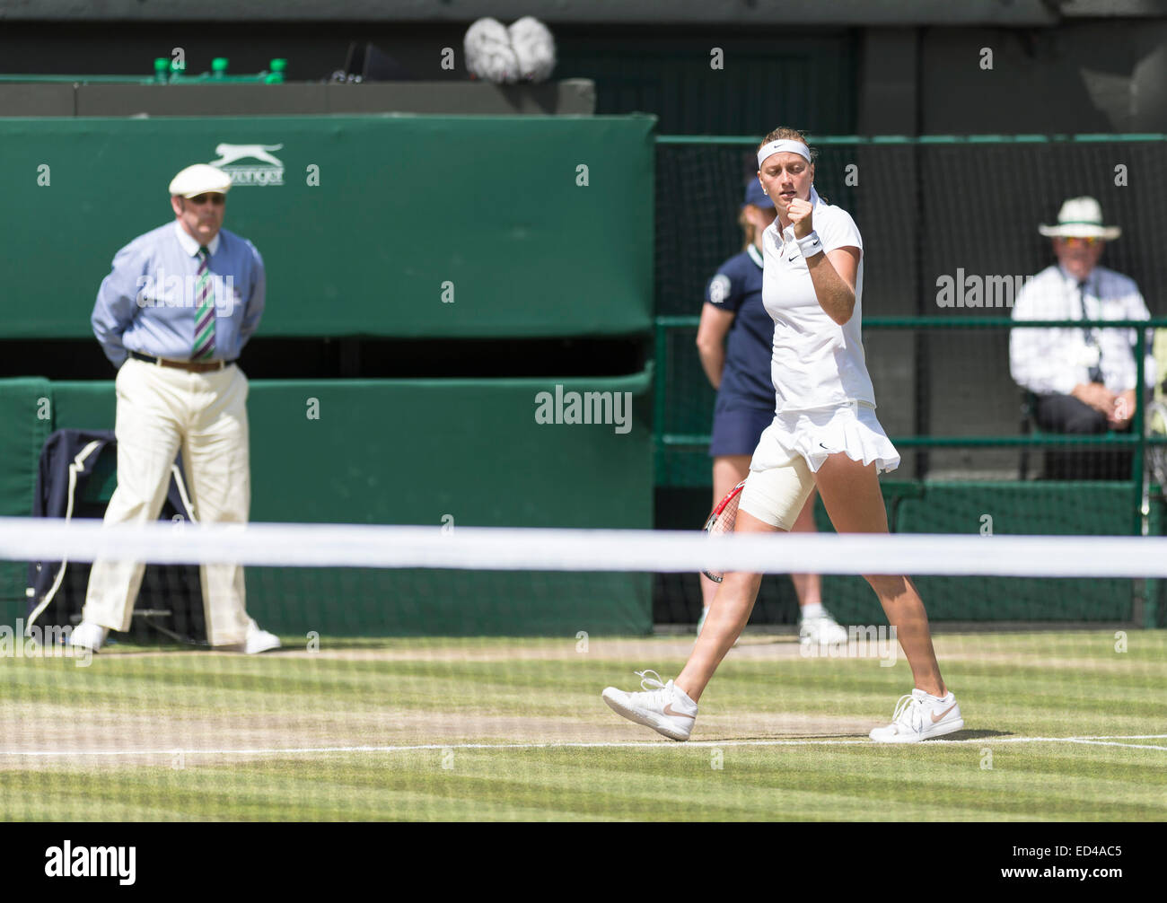 03.07.2014. Il torneo di Wimbledon Tennis Championships 2014 tenutosi presso il All England Lawn Tennis e Croquet Club di Londra, Inghilterra, Regno Unito. Foto Stock