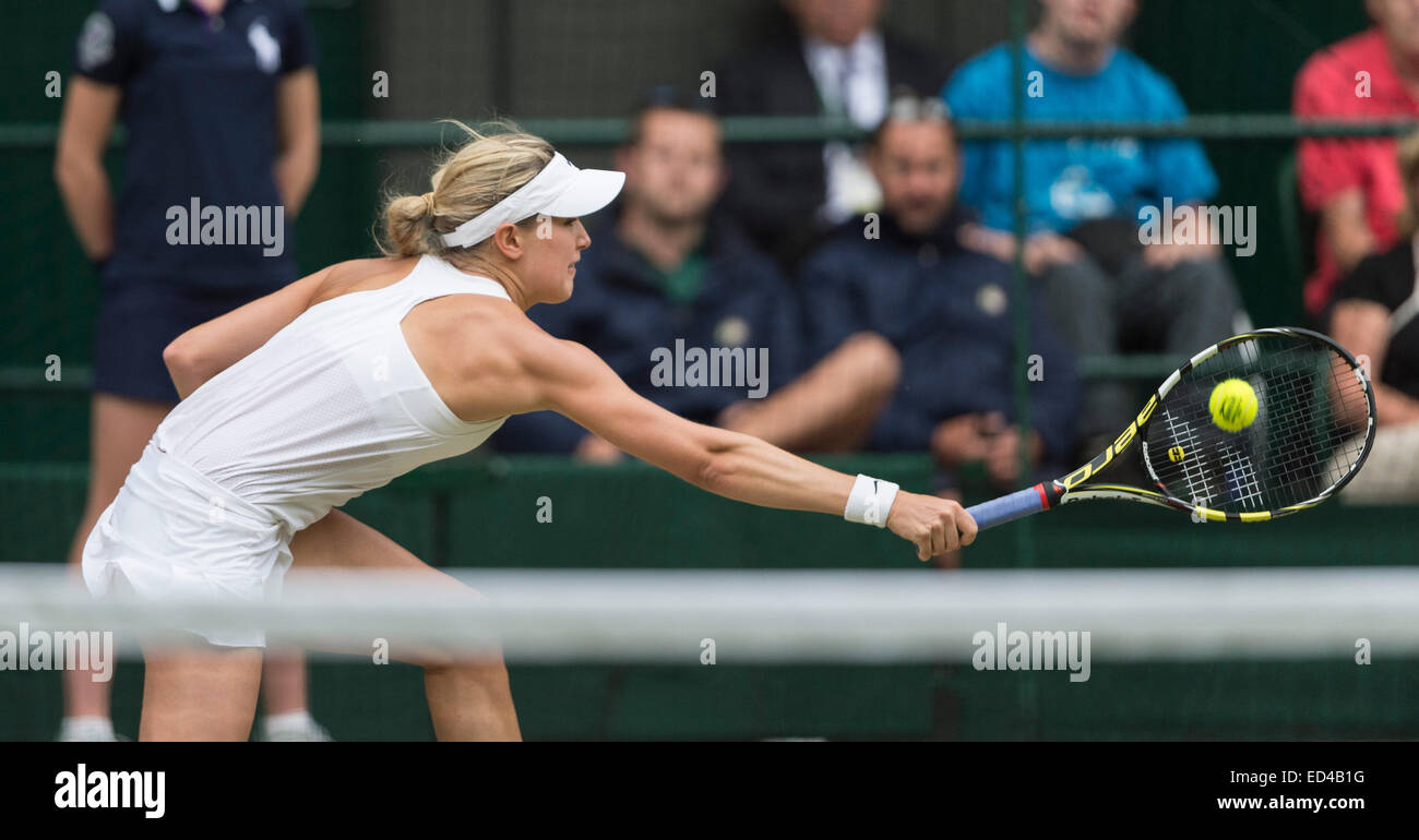 05.07.2014. Il torneo di Wimbledon Tennis Championships 2014 tenutosi presso il All England Lawn Tennis e Croquet Club di Londra, Inghilterra, Regno Unito. Foto Stock