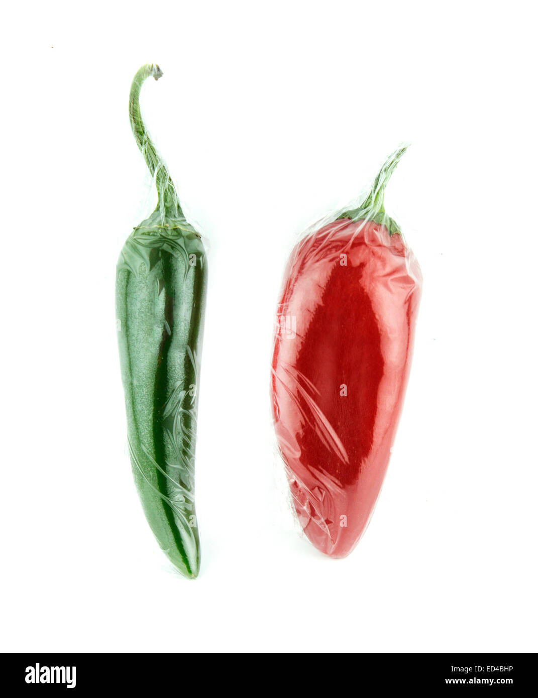 Red hot chili pepper isolato su bianco Foto Stock