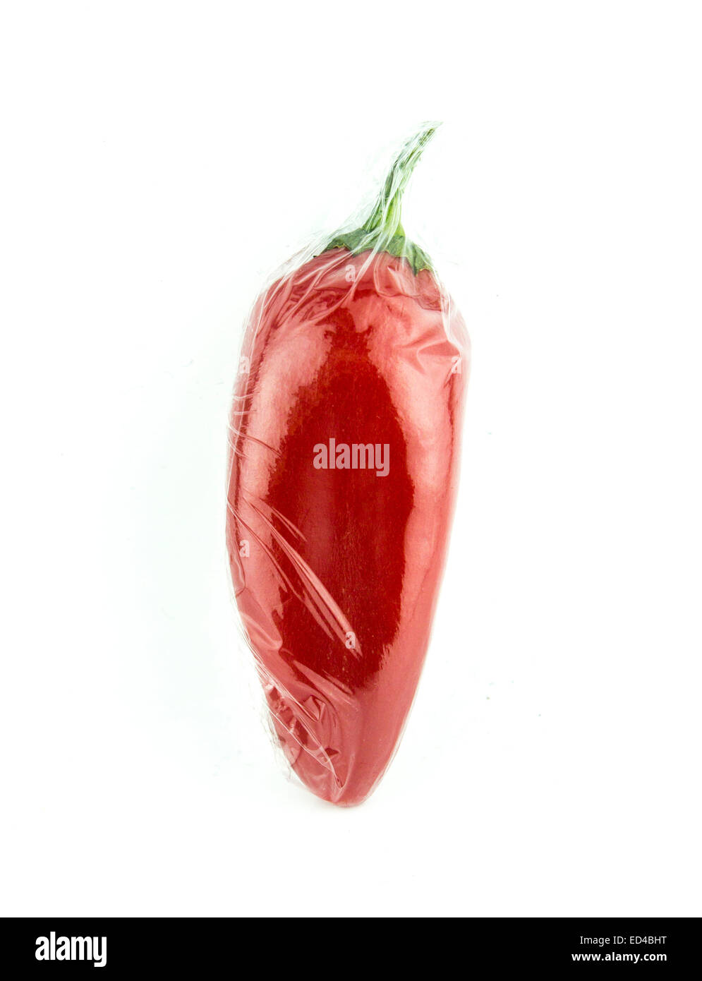 Red hot chili pepper isolato su bianco Foto Stock