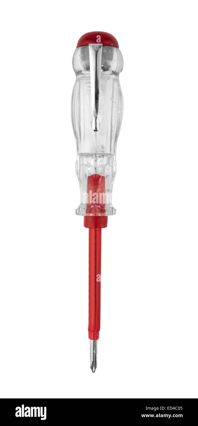 Tester elettrico isolato su sfondo bianco Foto Stock