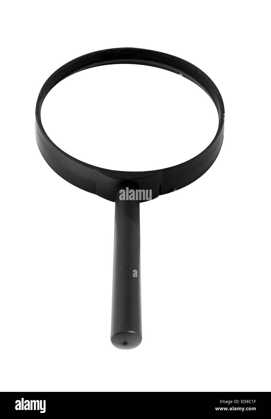 Lente di ingrandimento, isolato su sfondo bianco Foto Stock