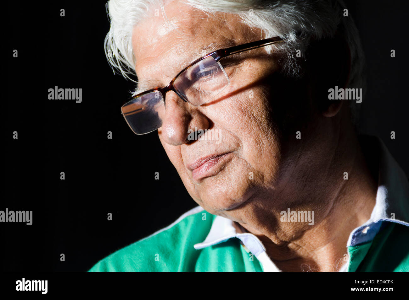 1 indian vecchio pensiero Stress Foto Stock