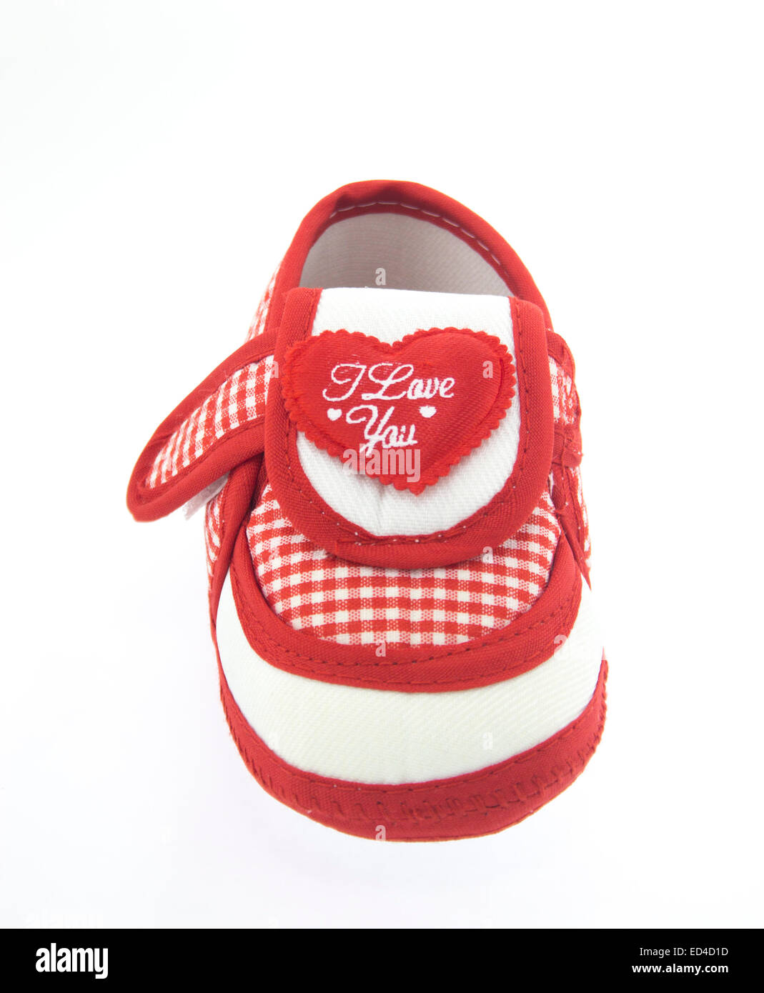 Stivali bambino isolato su bianco Foto Stock