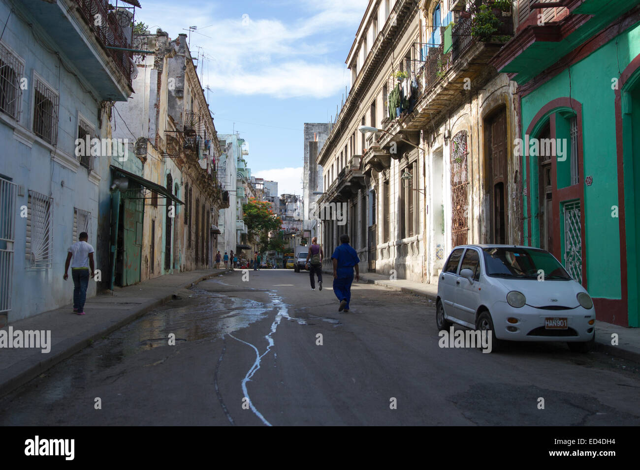 Le strade di La Habana Cuba Foto Stock