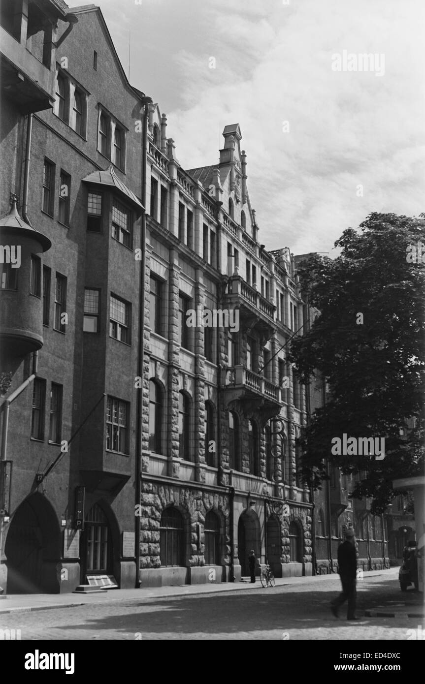 La casa della Radio finlandese di società di radiodiffusione di Helsinki, 1930s. Foto Stock