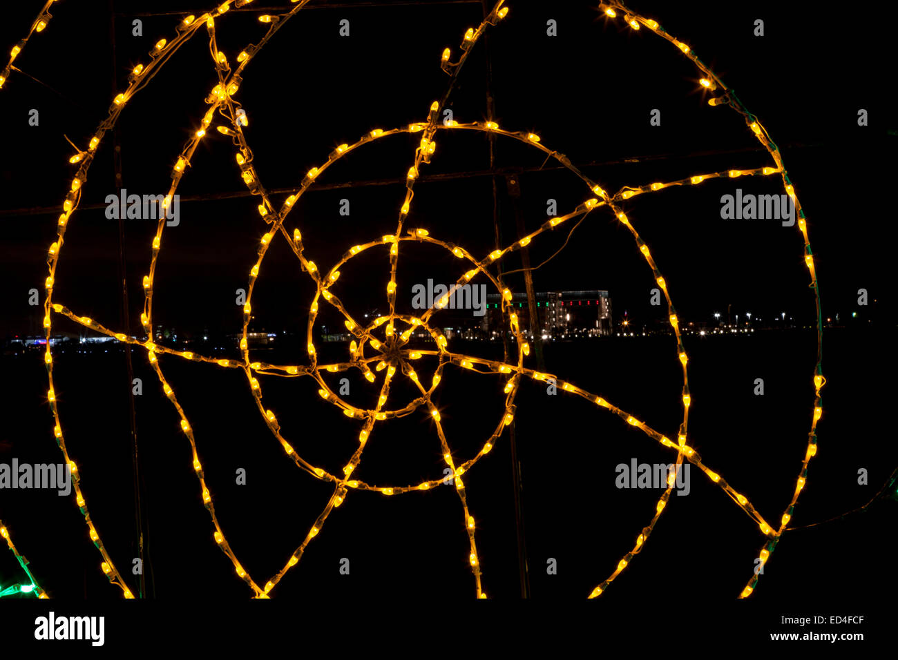 Festa delle Luci Holiday celebrazione presso Moody Gardens in Galveston. Foto Stock