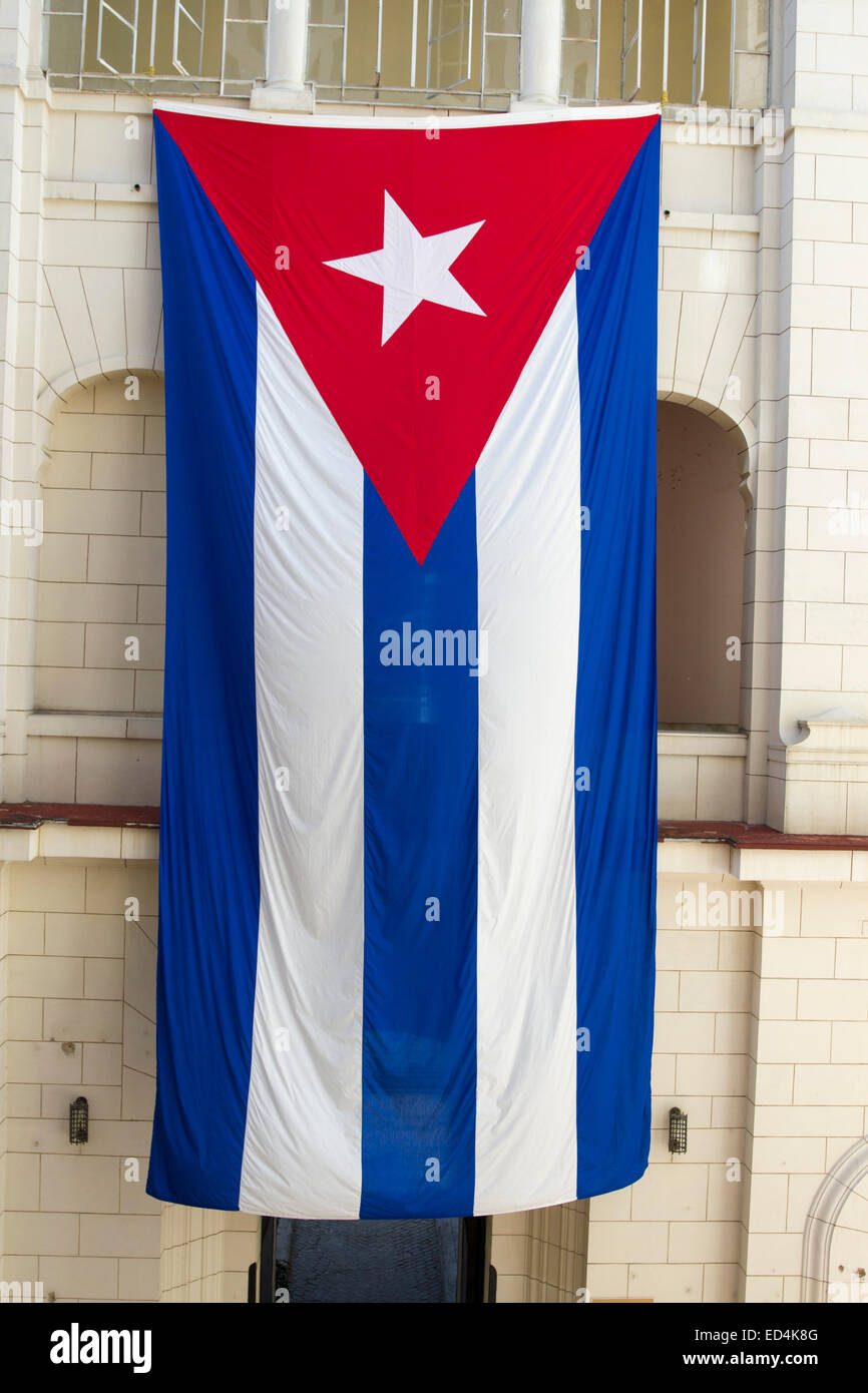Bandiera cubana Foto Stock